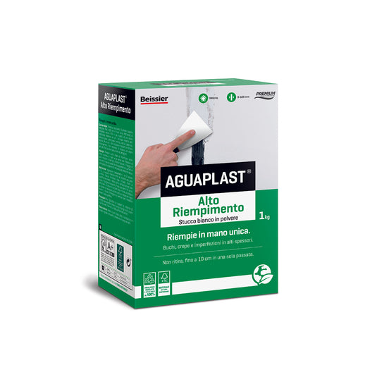 Alto riempimento polvere, stucco per interni in alti spessori | Aguaplast