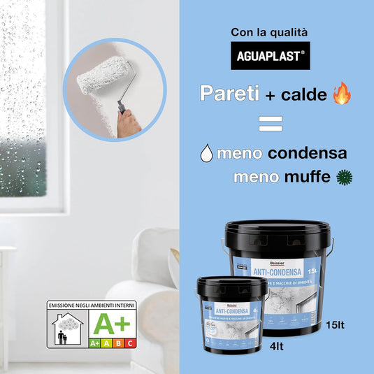 Pittura anti muffa e anti condensa Isolante Termico per Pareti Fredde  | Aguaplast